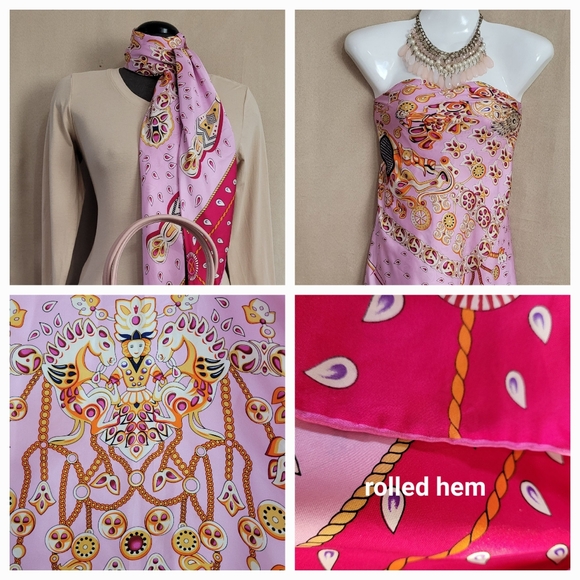 Twill  Scarf /50 x 50 in Sq - Picture 4 of 11